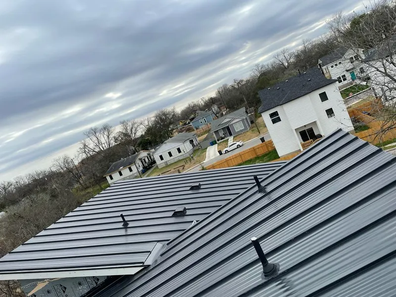 Standing seam metal roof panels with vents for Skylight Repair in Redding